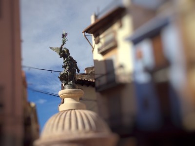 der Engelsbrunnen (Fuente del Ángel)  auf der Plaza Mayor