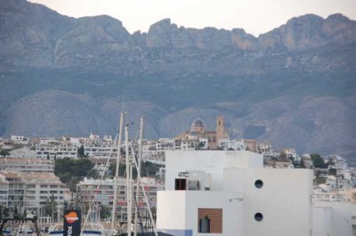 Blick auf Altea vom Liegeplatz aus.