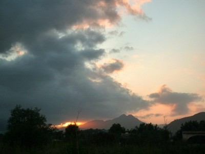 Sonnenuntergang in Jalon am 27.08.2011