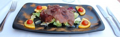 und ein Carpaccio vom Hirsch.