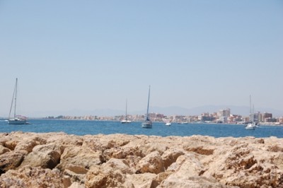 Am Hafen - Blick auf  Santa Pola