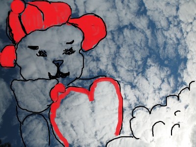 Teddy mit Mütze, Ohrenschützern und Handschuhen auf Valentinstag wartend....<br />oder wie der Ostwestfale sagen würde:&quot; Am Warten dran...&quot;