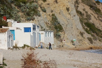 Angler am Strand von La Barraca / Playa Portitxol