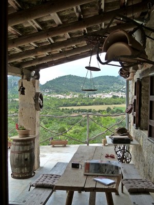 Blick von unserer Terrasse nach Mancor de la Vall