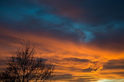 Am 22. Dezember: Blick aus dem Fenster...