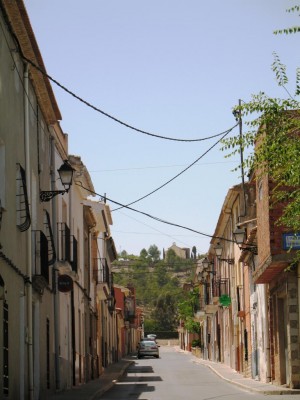 Blick vom Dorf auf die Ermita