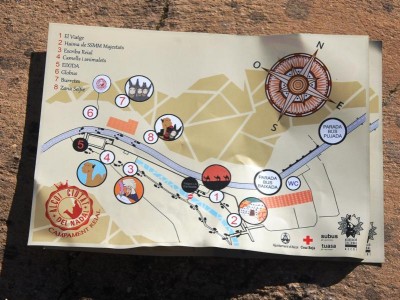 Eine Karte mit dem Rundwanderweg