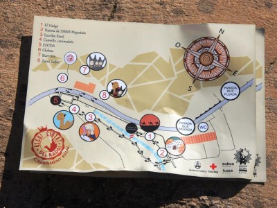 Eine Karte mit dem Rundwanderweg