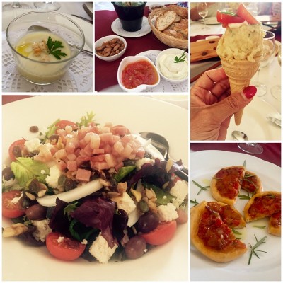 AAFB7788.jpg (175.54 KiB) 1720 mal betrachtet Gefolgt von kalter Kartoffelsuppe, Kartoffelsalat mit Thunfisch im Hörnchen,<br />zwei verschiedenen Cocas, Salat mit Speck und Schafskäse