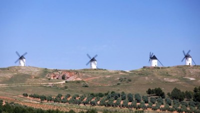 Letzter Blick zu den Windmühlen.