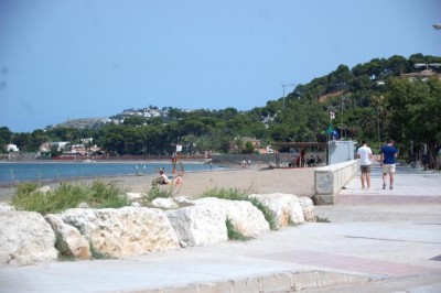 aber auch am Strand von Moraira herrscht unter der Woche gähnende Leere