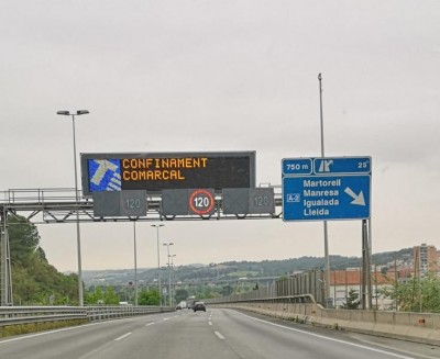 Confinament comarcal wie hier in Martorell, d. h. selbst <br />Fahrten von einem Bezirk in den anderen sind <br />seitdem untersagt