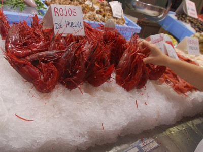 Gambas rojas de Huelva