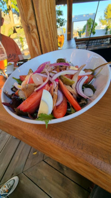 Riesensalat mit Tunfisch, Kapernäpfeln für 11 Euro.JPG (99.72 KiB) 4330 mal betrachtet Riesensalat (für eine Person viel zu viel) mit Thunfisch, Kapernäpfeln etc.