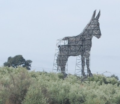 Diesen Esel (übrigens den einzigen auf der ganzen Tour) habe ich in Andalusien fotografiert. Leider habe ich nur die Rückseite erwischt. Ihm fehlt auch ein Stück vom Hinterteil.