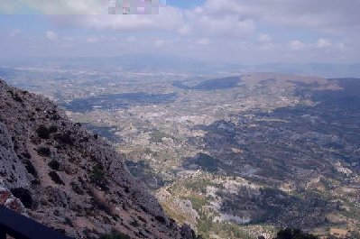 Ausblick auf die Städte Alcoi - Cocentaina-Muro de Alcoi